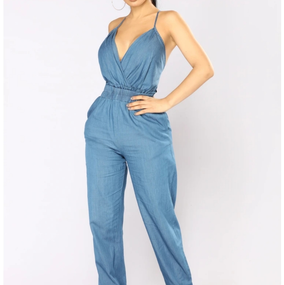 Ocean View Chambray Jumpsuit